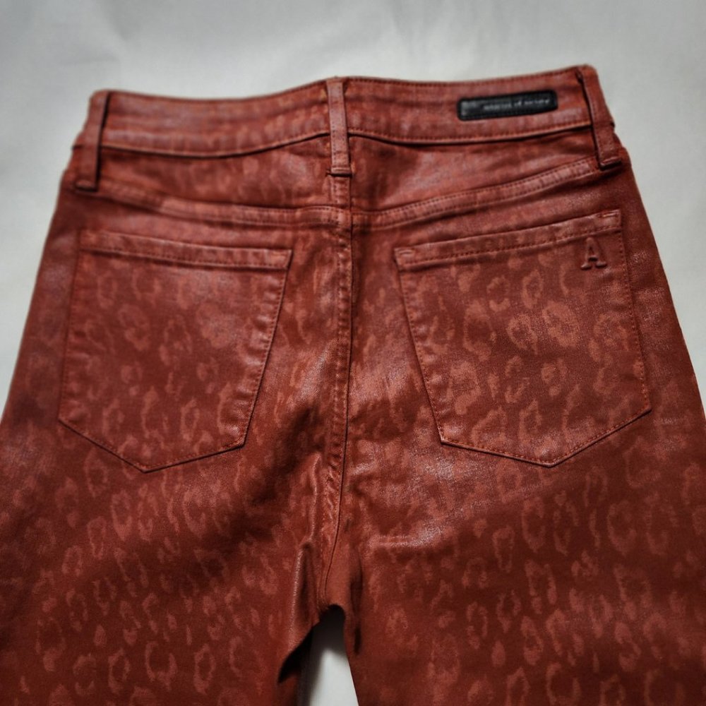 Articles Of Society Rust Leopard Print Coated Hig… - image 2